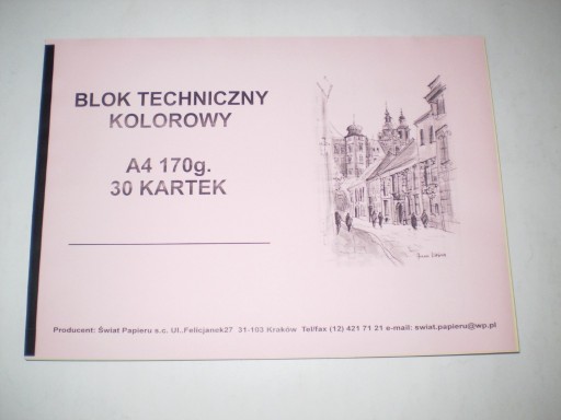 Zdjęcie oferty: Blok techniczny kolorowy 