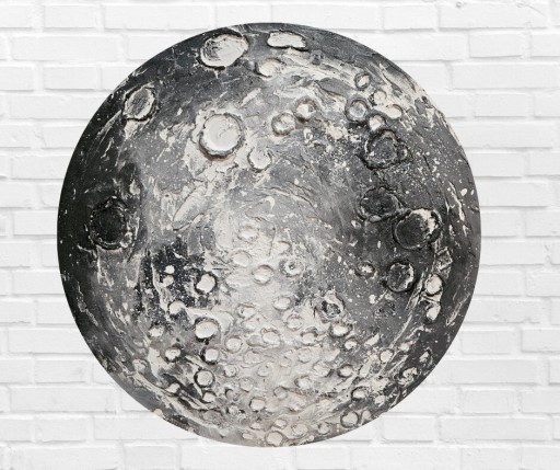 Zdjęcie oferty: Luna v2. Obraz strukturalny śr. 70 cm, abstrakcja