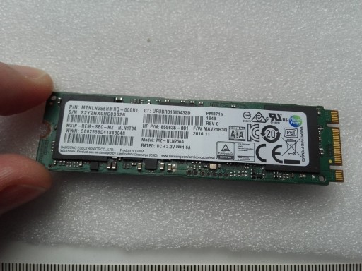 Zdjęcie oferty: Samsung SSD M.2 256GB SATA, HP, 855635-001, 2280mm