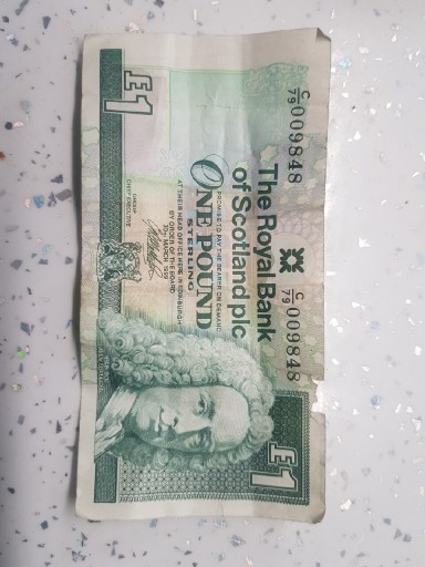 Zdjęcie oferty: Banknot one pound, the Royal Bank of Scotland plc