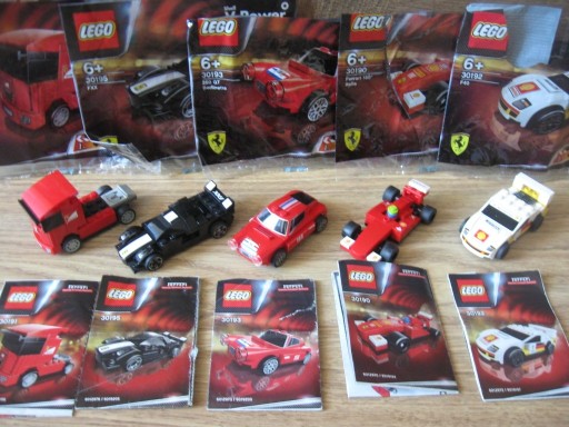 Zdjęcie oferty: Zestaw 5 aut z napędem - LEGO Shell - Racers