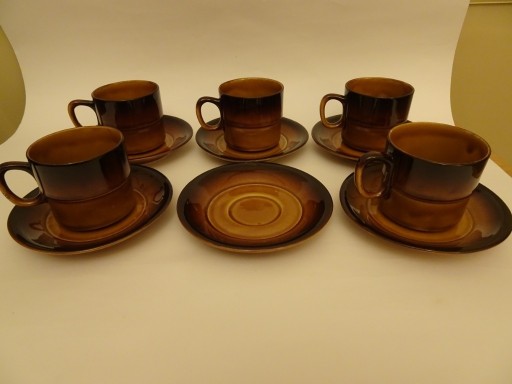 Zdjęcie oferty: Tułowice, serwis ANIA proj K. Kowalski, PRL, 5 filiżanek, 6 spodków