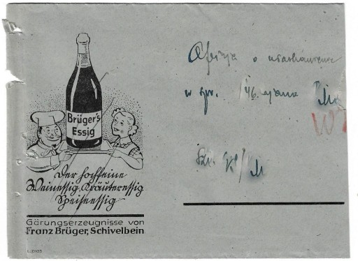Zdjęcie oferty: Adnotacja sądu na kopercie poczty niemieckiej.
