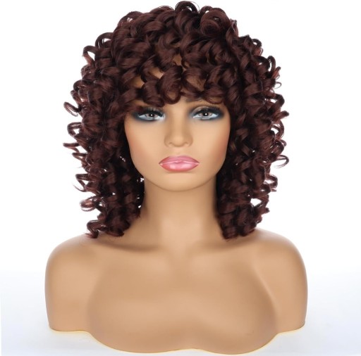 Zdjęcie oferty: Afro peruka z kręconymi włosami ciemny brąz