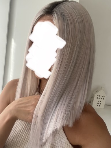 Zdjęcie oferty: Peruka szara long bob jak naturalna lace front