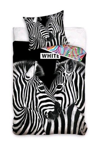 Zdjęcie oferty: Pościel Zebra Zoo Safari 140x200+70x80 Bawełna