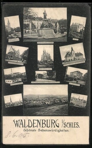 Zdjęcie oferty: WAŁBRZYCH Waldenburg,  wielowidokowa 1905