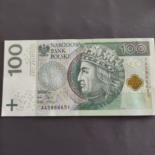 Zdjęcie oferty: 100zl seria AA