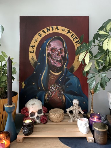 Zdjęcie oferty: Santa Muerte / Akryl na płótnie / 70x50cm