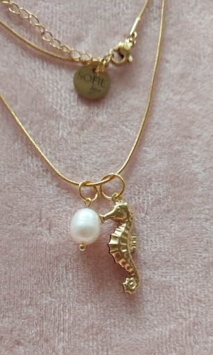 Zdjęcie oferty: Naszyjnik perła i konik morski