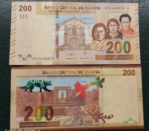 Zdjęcie oferty: Boliwia 200 bolivianos UNC