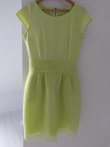 Zdjęcie oferty: Piękna limonkowa sukienka S 36