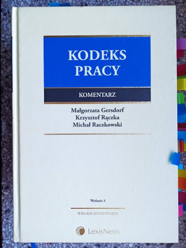 Zdjęcie oferty: Kodeks pracy. Komentarz Gersdorf, Rączka