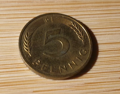Zdjęcie oferty: Moneta 5 pfennig z 1989 - Niemcy