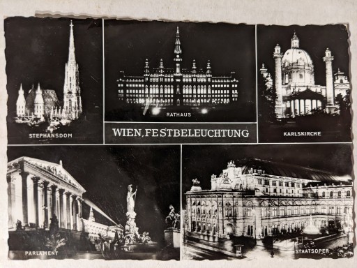 Zdjęcie oferty: Kartka pocztowa Wiedeń nocą
