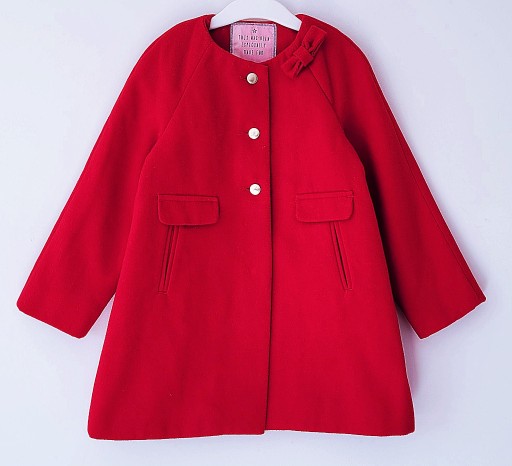Zdjęcie oferty: Czerwony przejściowy flauszowy płaszcz Matalan 110