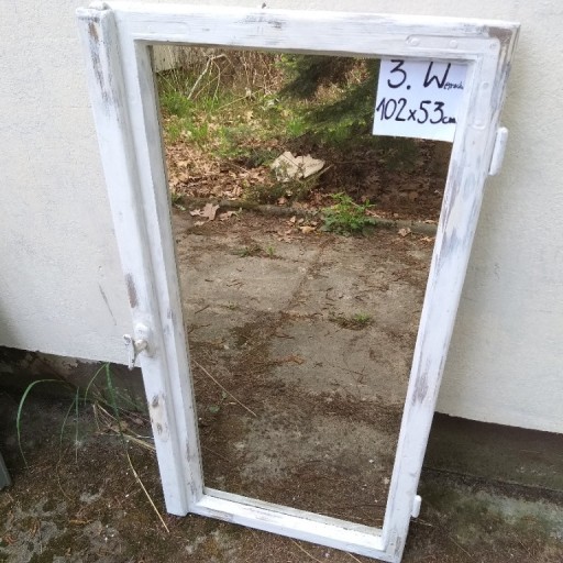 Zdjęcie oferty: Lustro weneckie w drewnianej ramie z okna 102 x 53