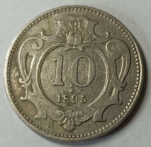 Zdjęcie oferty: MONETA  10 HALERZY AUSTRIA 1895. (180)