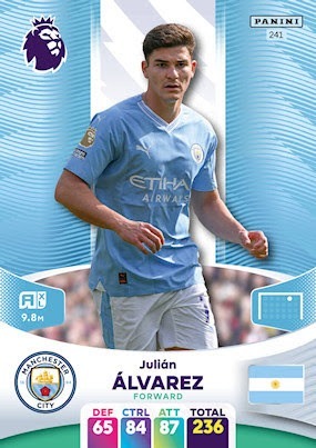 Zdjęcie oferty: Julian Alvarez 241 Karta Panini Premier League 24