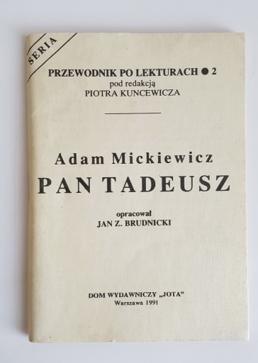 Zdjęcie oferty: „Pan Tadeusz” - przewodnik,  stan BDB-