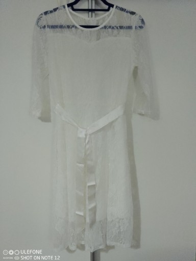 Zdjęcie oferty: Sukienka biała L koronka midi