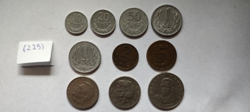 Zdjęcie oferty: Zestaw 10 monet obiegowych PRL 1975 r Komplet(z29)