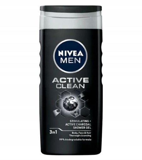 Zdjęcie oferty: Żel pod prysznic NIVEA MEN active clean 3w1 500ml 