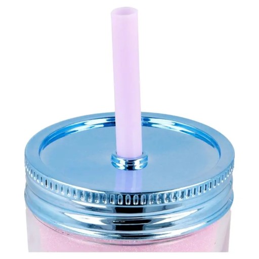 Stor Plastikowy kubek termiczny z zakrętką i słomką DISNEY FROZEN, 370ml, 60455