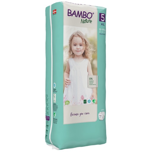 Pieluszki dla dzieci jednorazowe Bambo Nature 5 XL 12-18 kg 44 sztuki