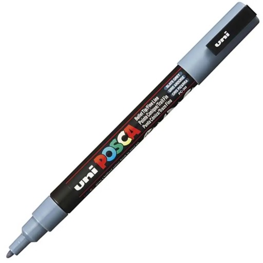 Marker permanentny szary Uni 1 szt.