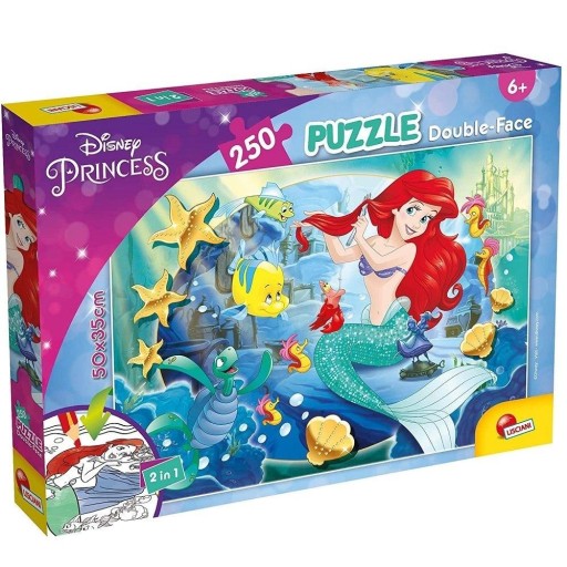 Puzzle dwustronne Księżniczki Arielka 250