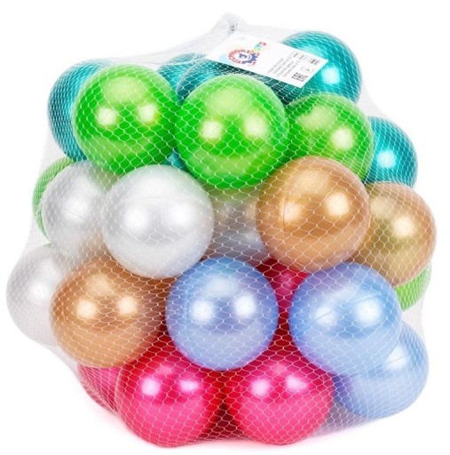 Piłeczki perłowe do suchego basenu, 8 cm, 40 sztuk