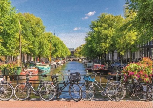 Puzzle Art Puzzle 0 elementów Art puzzle Amsterdamský kanál 2000 dílků