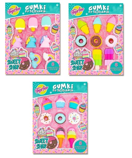 Gumki do ścierania Stnux Puzzle Sweet Shop 8 szt.