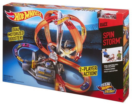 Tor samochodowy Mattel Hot Wheels Team CDL45 zakręcony karambol
