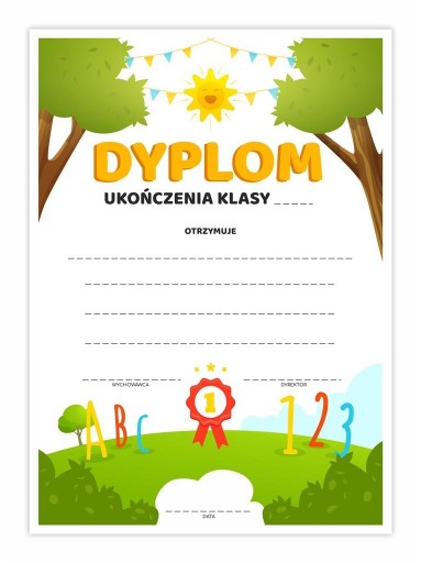 Dyplom A4 uniwersalny - Natura Praca zbiorowa