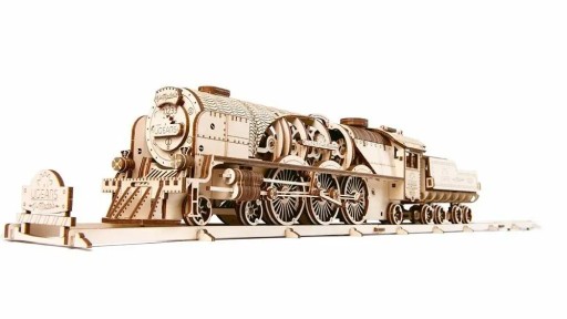 Puzzle 3D Ugears Lokomotywa V-Ekspres 538 el.