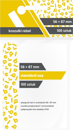 Koszulki na karty Rebel 56x87 mm Standard USA