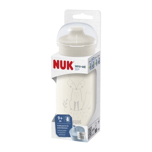 NUK Butelka Mini-Me Sip ze stali nierdzewnej 300 ml ( 9+ m.) beżowa
