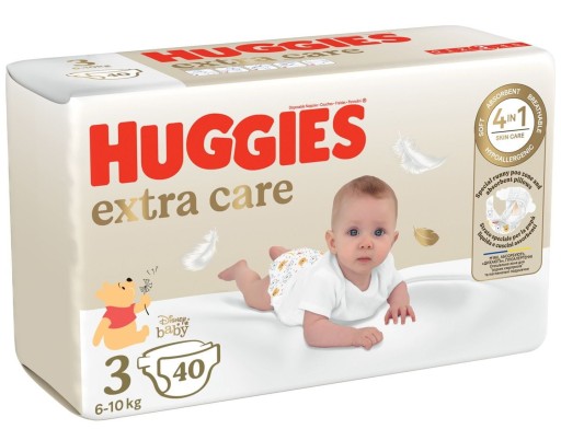 Pieluszki Huggies Extra Care Rozmiar 3 40 szt.
