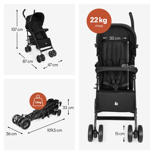 Hauck wózek dziecięcy Fold N Care 2026 Black