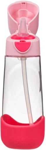 B.box Butelka do picia ze słomką 600 ml - flamingo fizz
