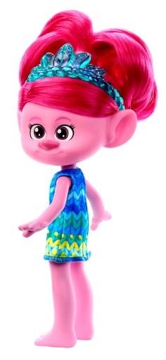 Figurka z bajki MATTEL Trolle Poppy różowa 17 cm