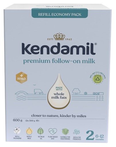 Mleko Następne Kendamil Premium 2 HMO+ bez oleju rybiego i palmowego 600g