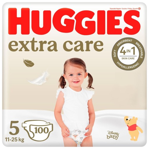 Pieluszki Huggies Extra Care Rozmiar 5 100 szt.