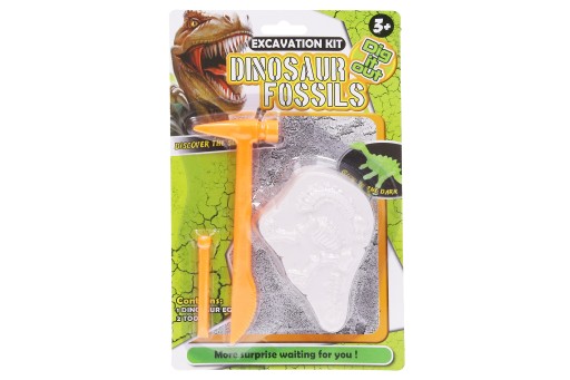 Zestaw naukowy Wykopaliska dinozaurów - odkryj skamieniałe tajemnice! Wymiary: 11 x 7 x 2 cm.