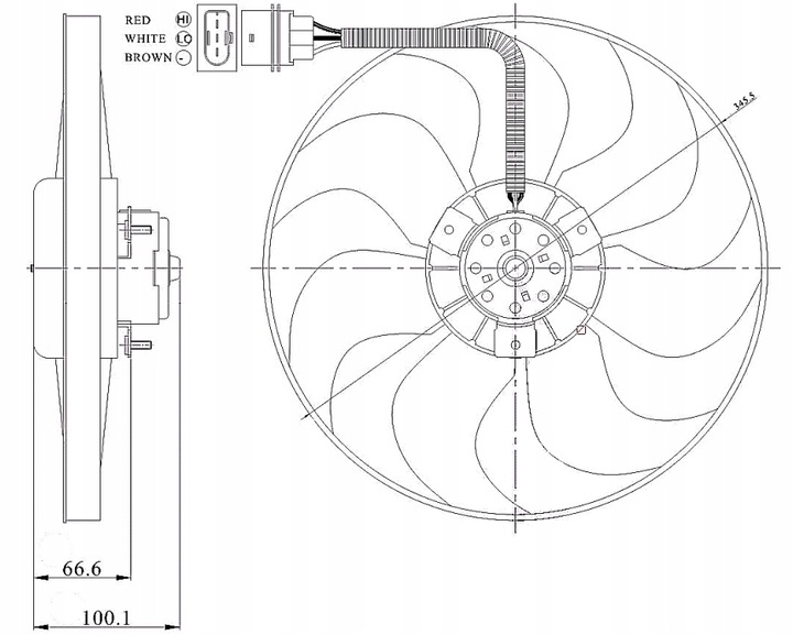 Nrf 47204 ventiliatorius, chlodzenie variklis
