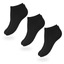 3x Ponožky členkové ponožky dámske čierne bambusové vzdušné veľkosť 38-42