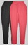 Dámske polyesterové nohavice Pantoneclo (čierne + červené) – Combo Pack
