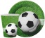 stolovy riad sada 6x tanieriky 18 cm 6x pohare 200 ml futbal